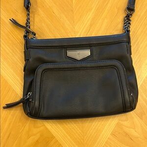 Simply Vera Vera Wang Black Crossbody Bag with Chain Strap